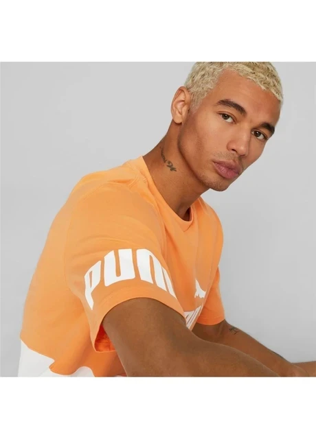 Футболка чоловіча Puma Power Colourblock Orange/White (673321-46) — фото 7