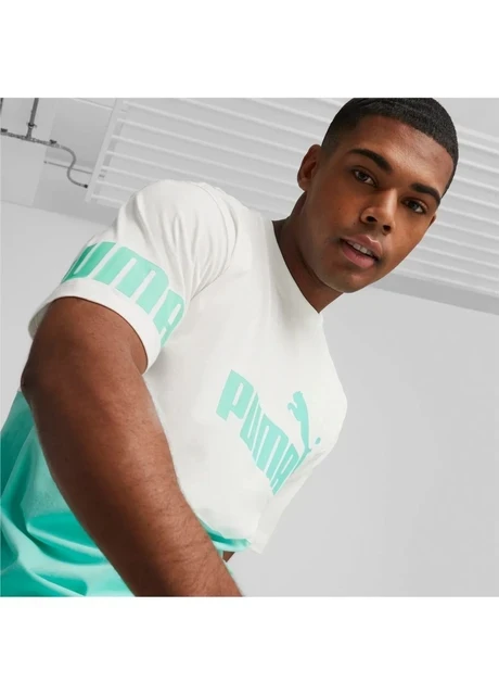 Футболка чоловіча Puma Power Colourblock White/Turquoise (673321-77) — фото 5