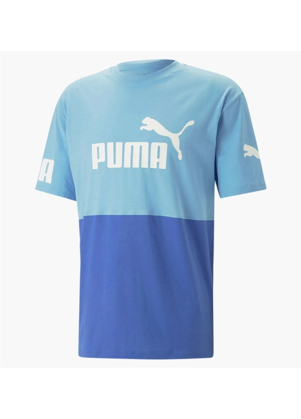 Футболка чоловіча Puma Power Colourblock Light Blue/Blue (673321-93) — фото 1