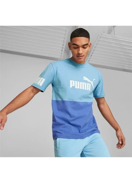 Футболка чоловіча Puma Power Colourblock Light Blue/Blue (673321-93) — фото 3