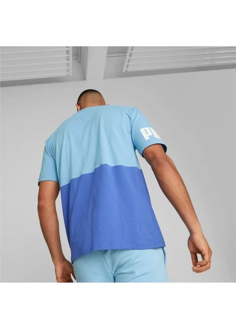 Футболка чоловіча Puma Power Colourblock Light Blue/Blue (673321-93) — фото 4