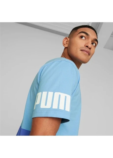 Футболка чоловіча Puma Power Colourblock Light Blue/Blue (673321-93) — фото 5