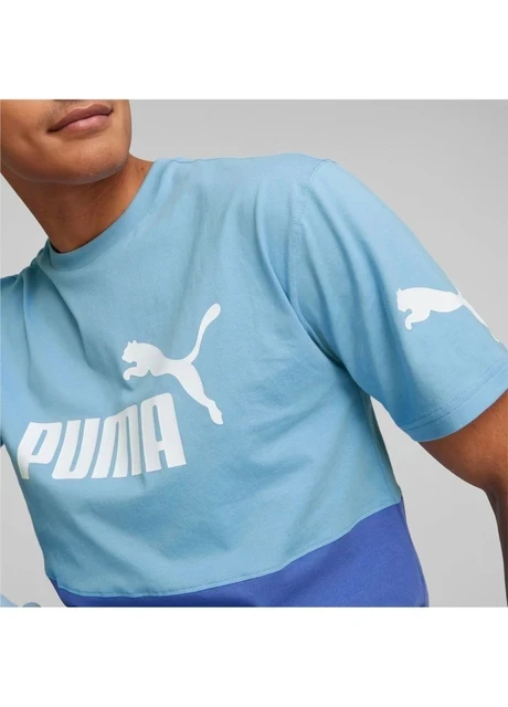Футболка чоловіча Puma Power Colourblock Light Blue/Blue (673321-93) — фото 6