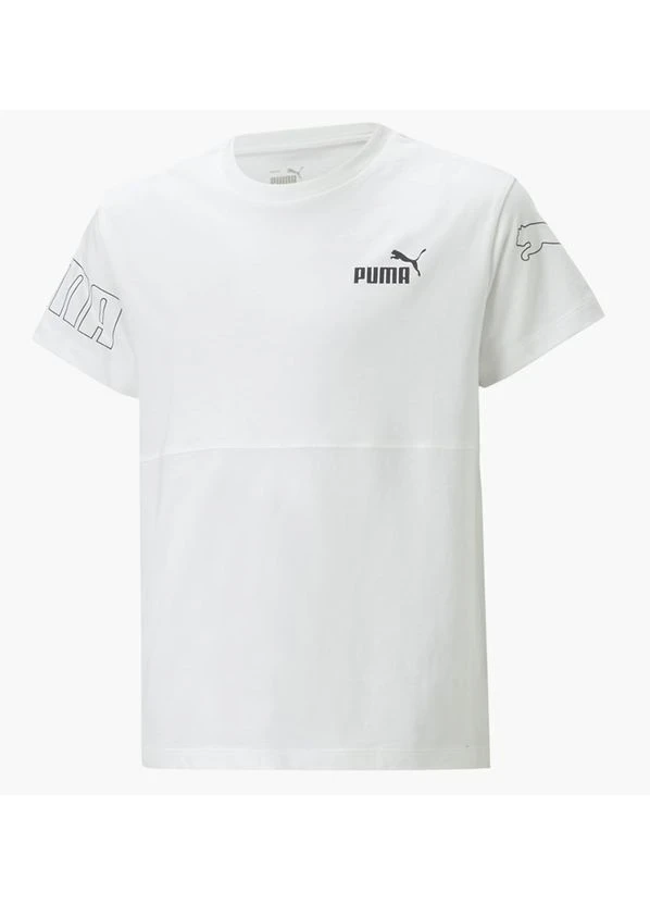 Футболка підліткова Puma Power Colour Block Tee Youth White (673547-02) — фото 1