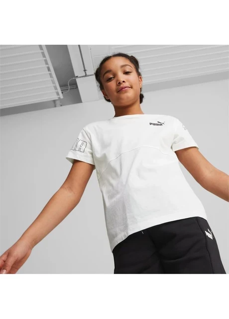 Футболка підліткова Puma Power Colour Block Tee Youth White (673547-02) — фото 3