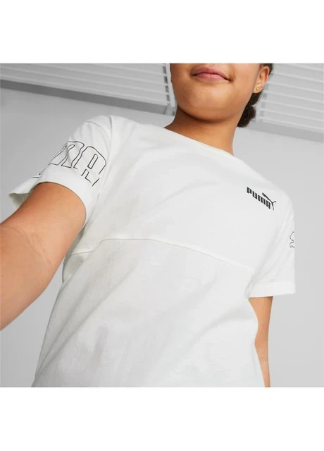 Футболка підліткова Puma Power Colour Block Tee Youth White (673547-02) — фото 4