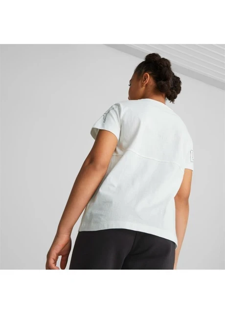 Футболка підліткова Puma Power Colour Block Tee Youth White (673547-02) — фото 6
