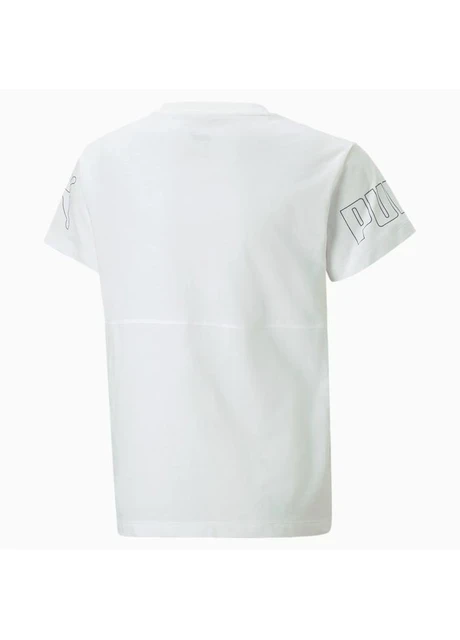 Футболка підліткова Puma Power Colour Block Tee Youth White (673547-02) — фото 7