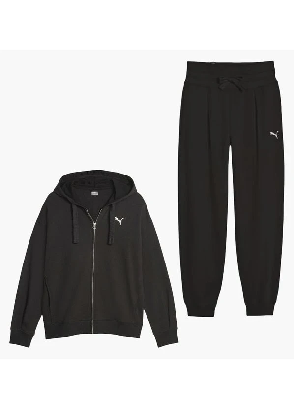 Спортивний костюм жіночий Puma Her Full-Zip Hoodie Tr High Waist Pants Black (676003-01__676006-01) — фото 1