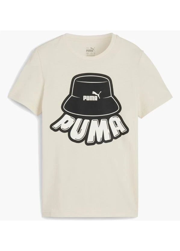 Футболка підліткова Puma Ess+ Mid 90S Youth Graphic Tee Beige (679720-87) — фото 1