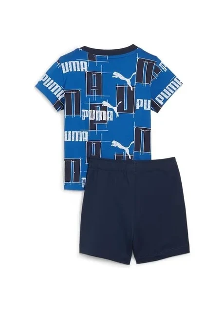 Спортивний костюм дитячий Puma Younger Boys Blue Logo Shorts Set (680326-17) — фото 4