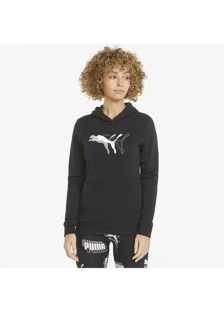 Кофта жіночі Puma Power Graphic Hoodie Tr Black (847114-01) — фото 4