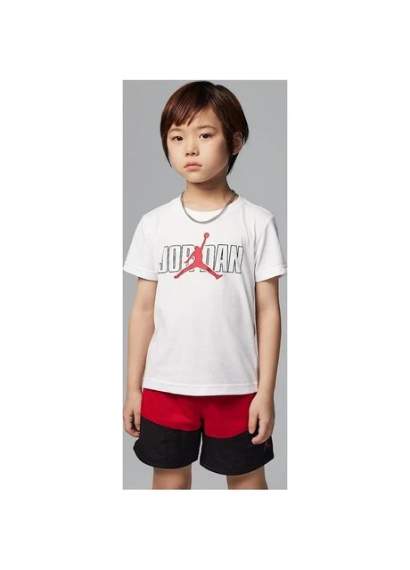 Спортивний костюм дитячий Jordan 2-Piece Stacked Mixed Set White/Red (85D767-R78) — фото 7