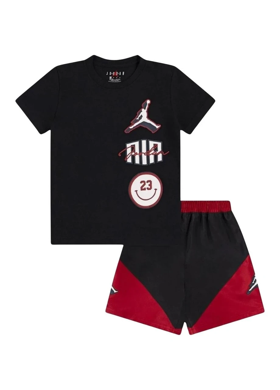 Спортивний костюм дитячий Jordan Stacked Short Preschool Lifestyle Matching Set Black (85D768-023) — фото 2