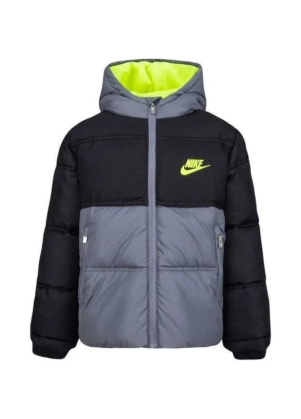 Куртка дитяча Nike Colorblock Puffer Black/Grey (86K910-023) — фото 1