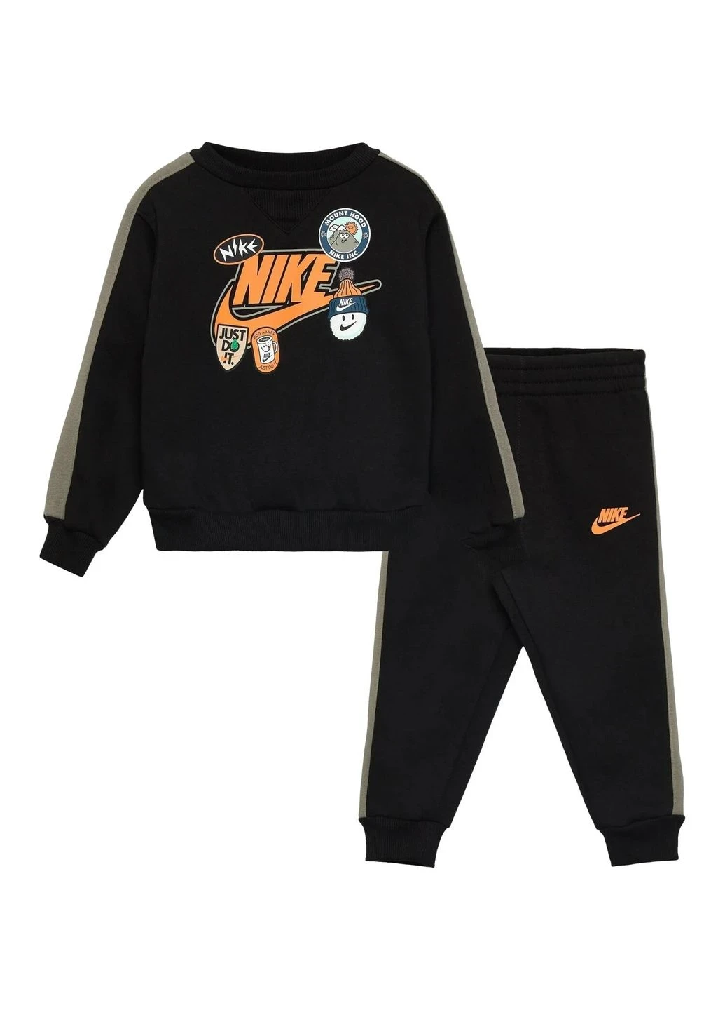Спортивний костюм дитячий Nike Fleece Tracksuit Black/Grey (86N497-023) — фото 1