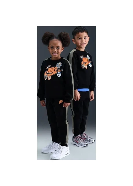 Спортивний костюм дитячий Nike Fleece Tracksuit Black/Grey (86N497-023) — фото 4