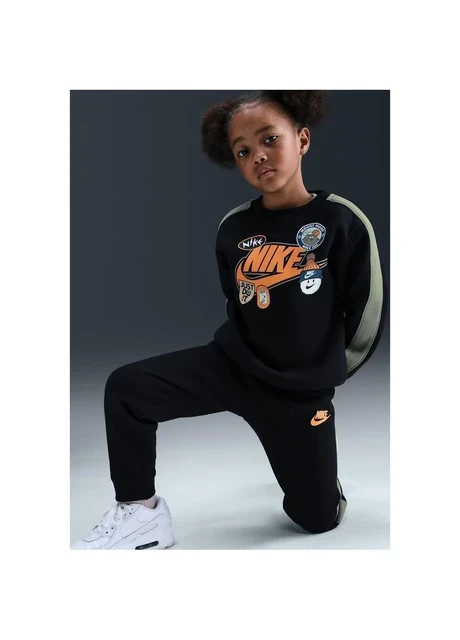 Спортивний костюм дитячий Nike Fleece Tracksuit Black/Grey (86N497-023) — фото 7