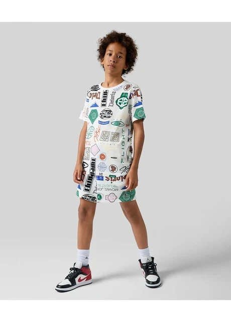 Шорти підліткові Jordan Essentials French Terry Printed White (95D743-782) — фото 4