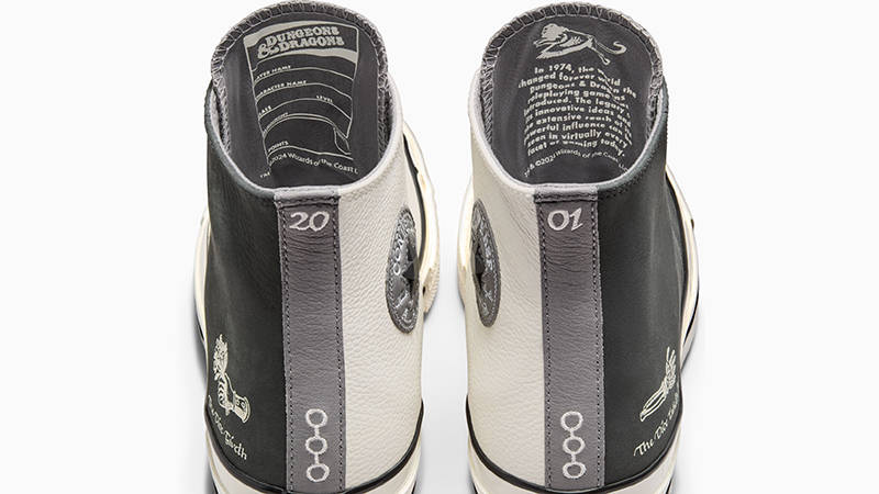 Кеди Converse Chuck Taylor Vintage 70 Dungeons Dragons HI Black Egret Grey Leather — фото 7