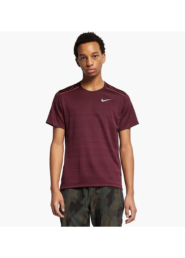 Футболка чоловіча Nike Dri Fit Miler Running Top Ss Bordo (AJ7565-681) — фото 1