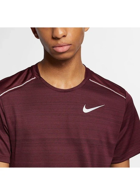 Футболка чоловіча Nike Dri Fit Miler Running Top Ss Bordo (AJ7565-681) — фото 4