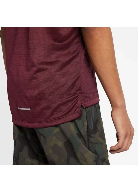 Футболка чоловіча Nike Dri Fit Miler Running Top Ss Bordo (AJ7565-681) — фото 5