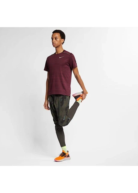 Футболка чоловіча Nike Dri Fit Miler Running Top Ss Bordo (AJ7565-681) — фото 6