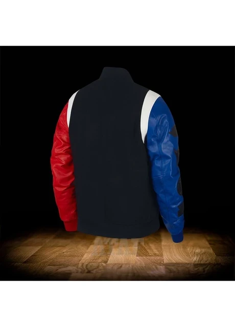 Куртка унісекс Nike Air Jordan Sport Dna Varsity Jacket Black Red Blue (AT9958-010) — фото 3