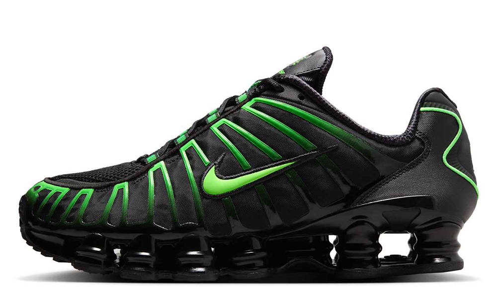 Кросівки Nike Shox TL Black Neon — фото 1