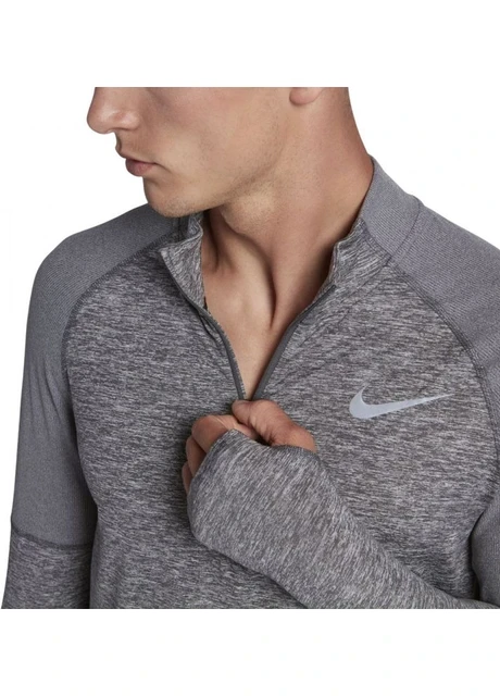 Кофта чоловіча Nike Dri-Fit Element Zip Running Grey (CD8273-021) — фото 4