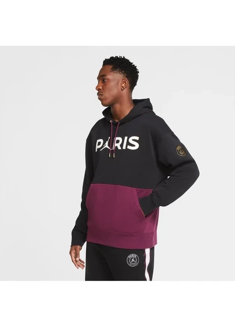 Кофта чоловіча Nike Air Jordan X Psg Fleece Pullover Hoodie Black Bordeaux (CK9773-010) — фото 3