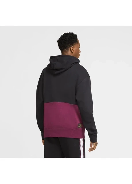 Кофта чоловіча Nike Air Jordan X Psg Fleece Pullover Hoodie Black Bordeaux (CK9773-010) — фото 4