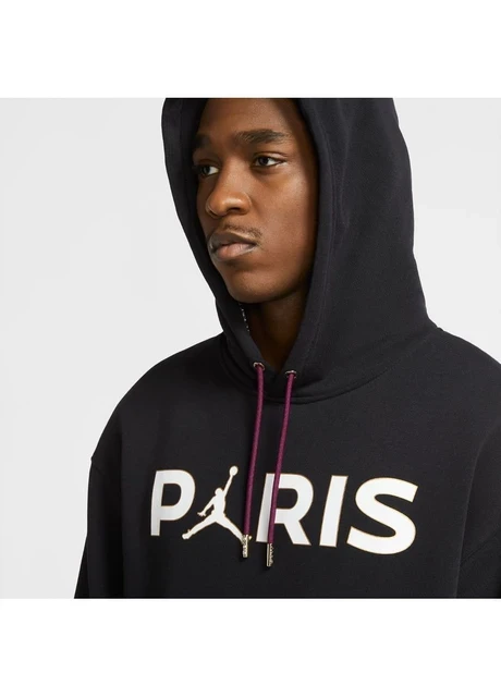 Кофта чоловіча Nike Air Jordan X Psg Fleece Pullover Hoodie Black Bordeaux (CK9773-010) — фото 5