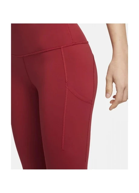 Лосіни жіночі Nike Womens Mid-Rise Crop Pocket Running Leggings Red Cn8043-615 (CN8043-615) — фото 5
