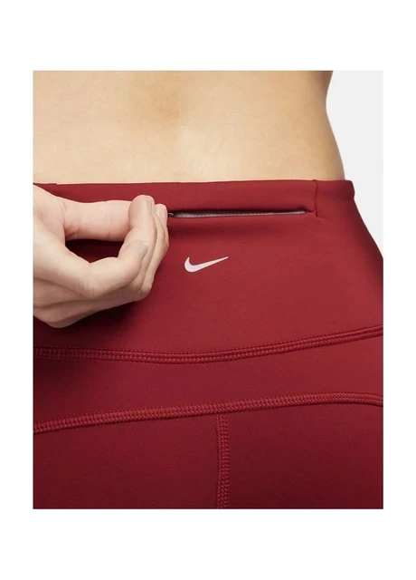 Лосіни жіночі Nike Womens Mid-Rise Crop Pocket Running Leggings Red Cn8043-615 (CN8043-615) — фото 6
