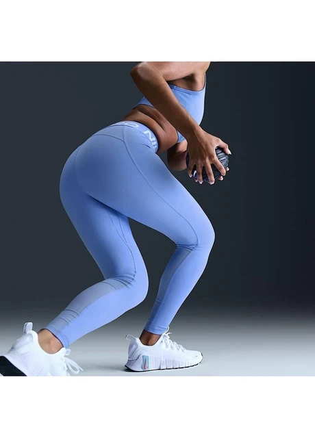 Лосіни жіночі Nike Womens Mid-Rise Mesh-Panelled Leggings Blue (CZ9779-494) — фото 3