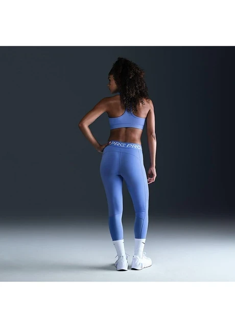 Лосіни жіночі Nike Womens Mid-Rise Mesh-Panelled Leggings Blue (CZ9779-494) — фото 4