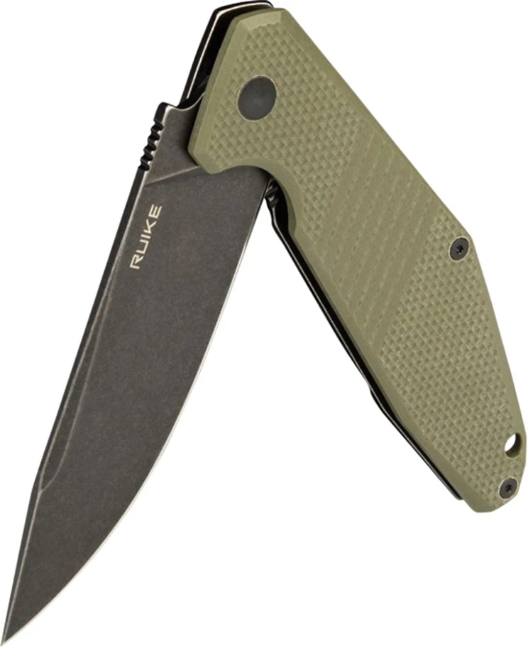 Ніж складаний туристичний Ruike D191-G, (9.2 см) 8Cr13Mov / G10 + steel 420 зелений — фото 4