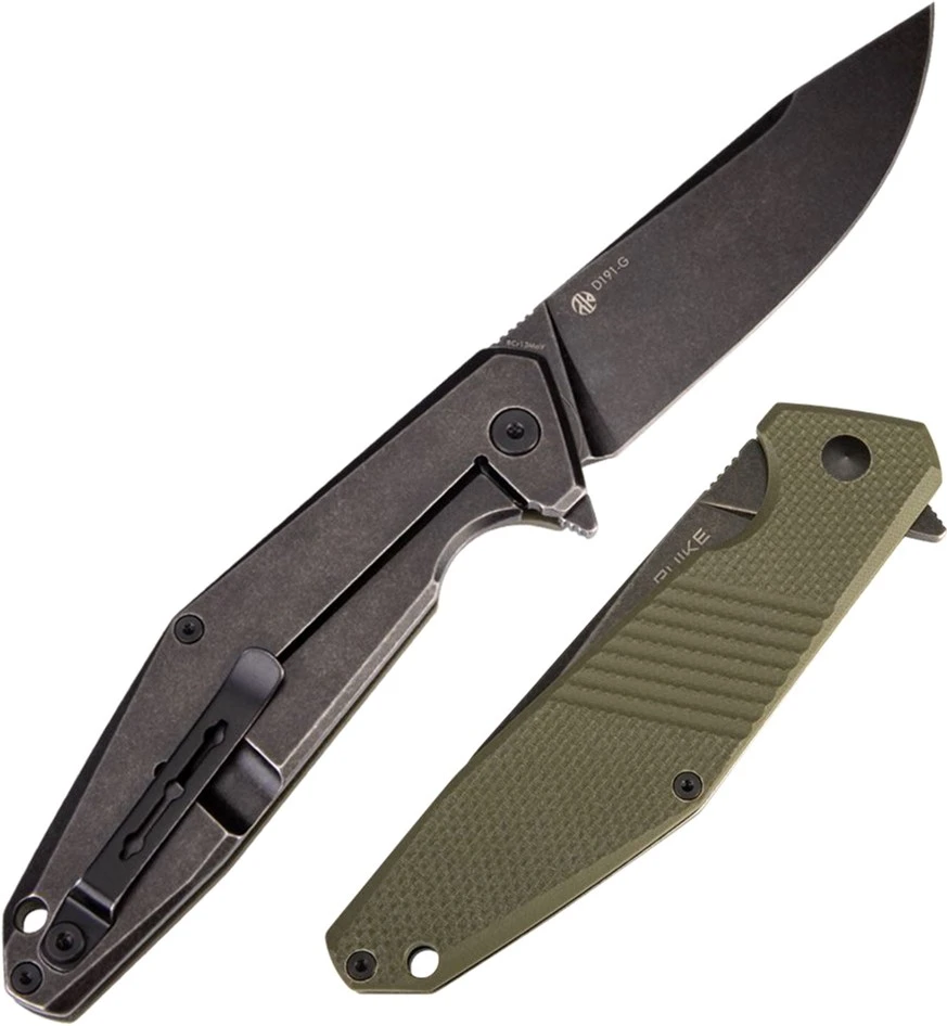 Ніж складаний туристичний Ruike D191-G, (9.2 см) 8Cr13Mov / G10 + steel 420 зелений — фото 8