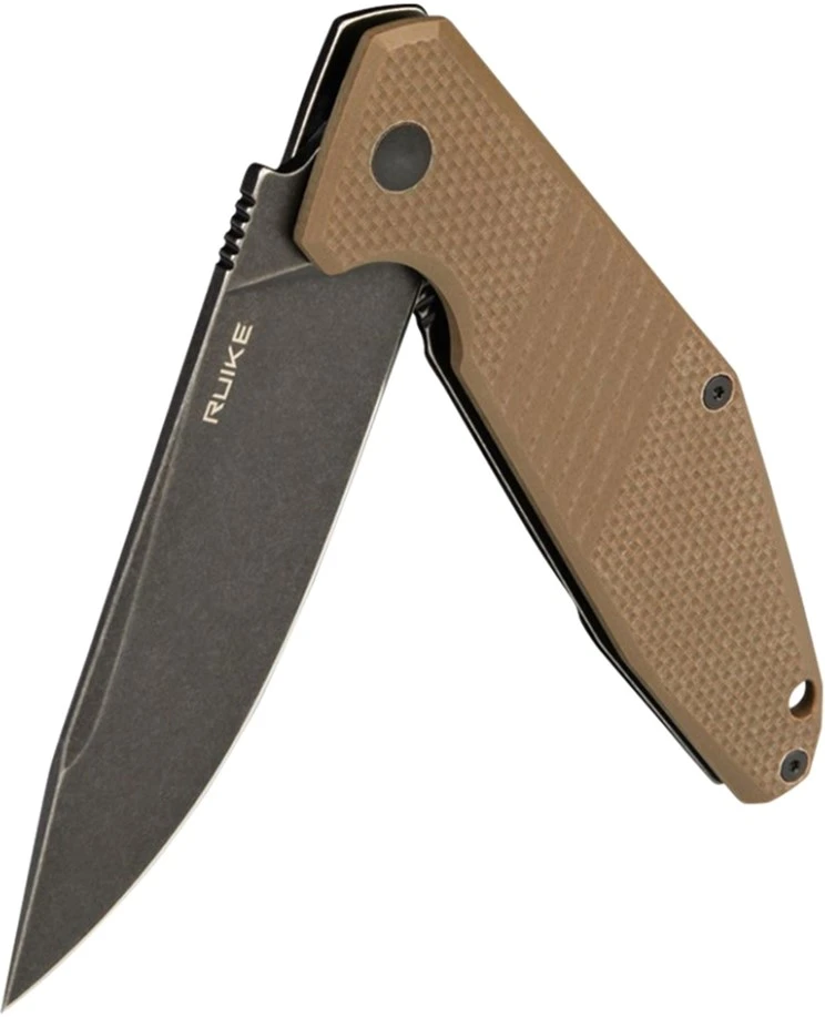 Ніж складаний туристичний Ruike D191-W, (9.2 см) 8Cr13Mov / G10 + steel 420 коричневий — фото 4