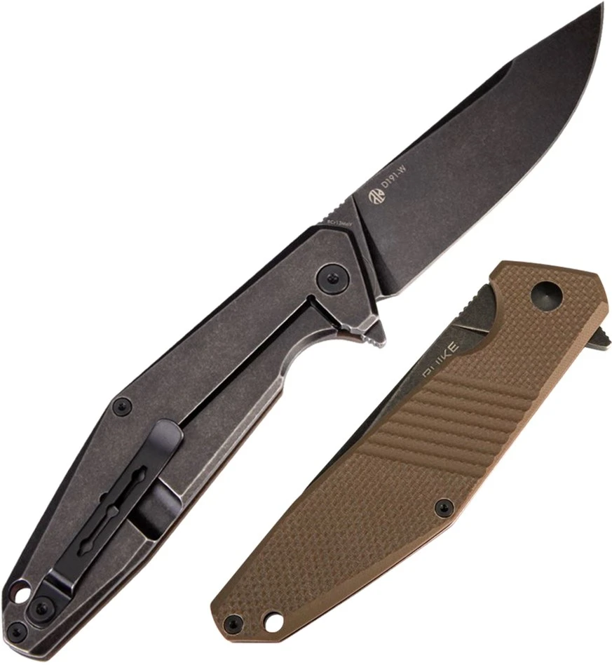 Ніж складаний туристичний Ruike D191-W, (9.2 см) 8Cr13Mov / G10 + steel 420 коричневий — фото 9