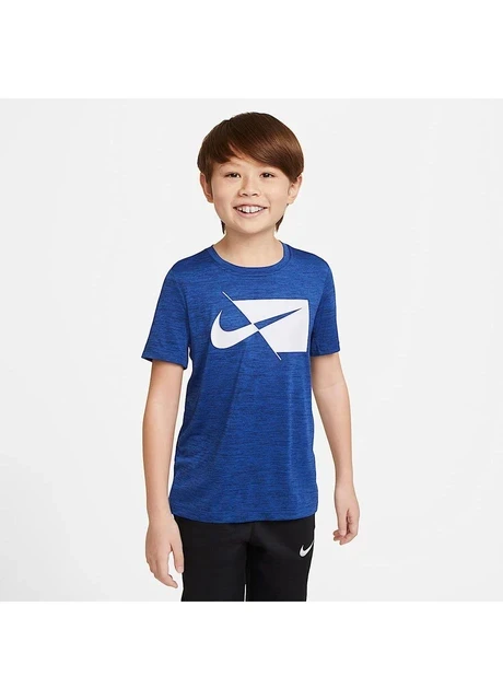 Футболка дитяча Nike Dri-Fit Hbr Ss Top Blue (DA0282-492) — фото 3