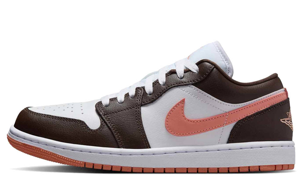 Кросівки жіночі Air Jordan 1 Low 'Brown/Pink' — фото 1