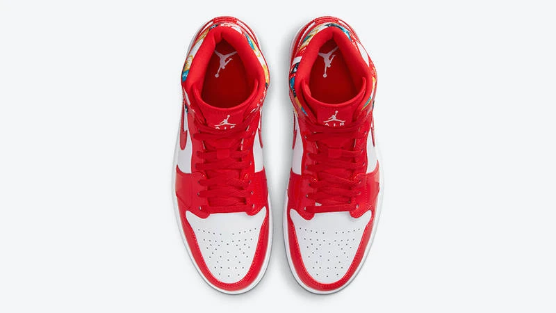 Кросівки чоловічі Jordan 1 Mid Se White/Red (DC7294-600) — фото 4