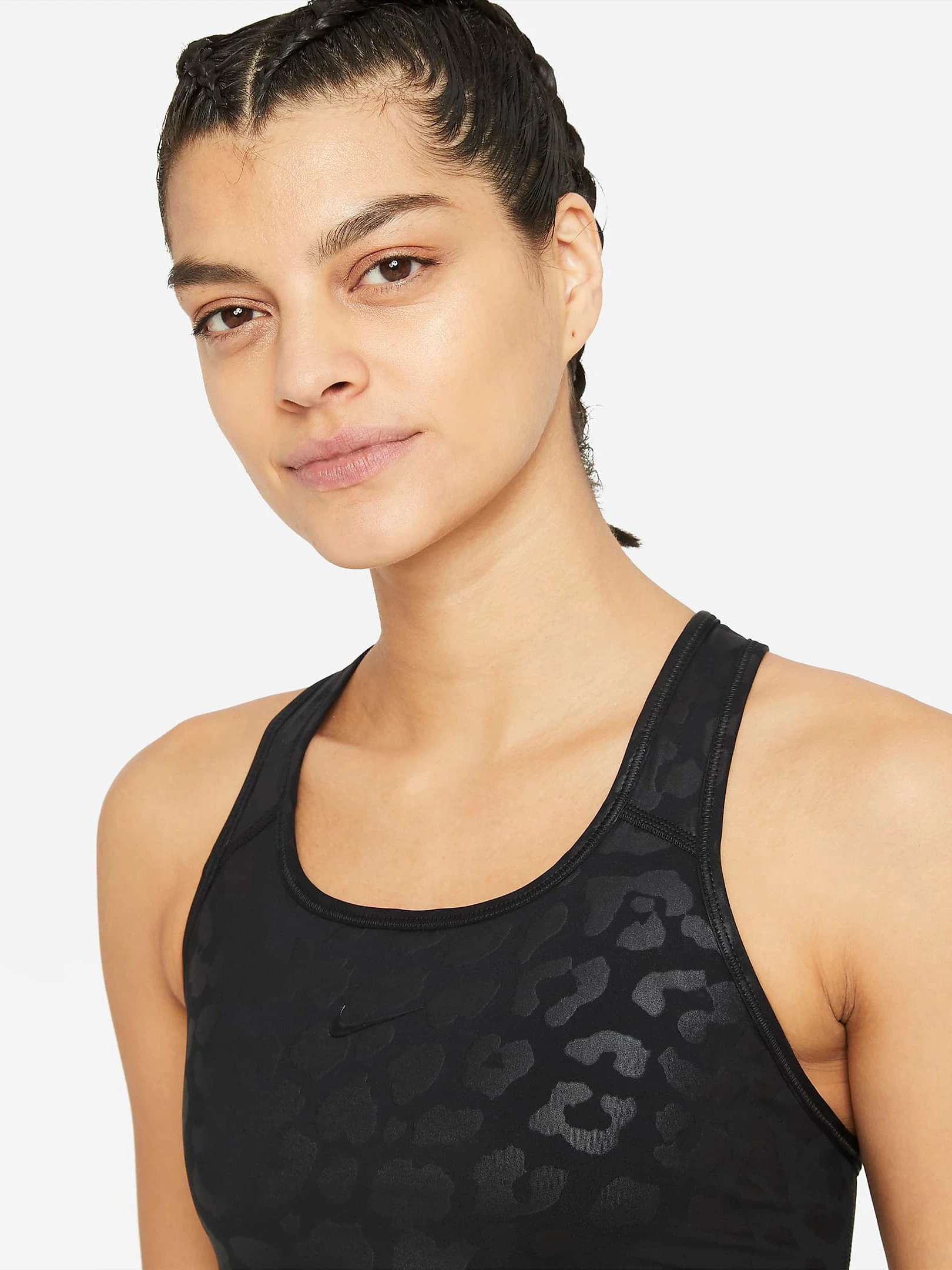 Спортивний топ жіночий Nike Np Df Swsh Lepard Shine Bra (DD1117-010) — фото 3