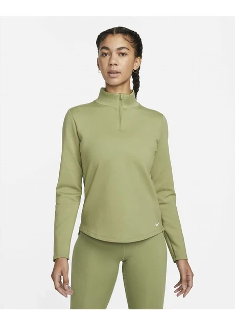 Кофта жіночі Nike Therma-Fit One Womens Long-Sleeve 1/2-Zip Top Olive (DD4945-334) — фото 3