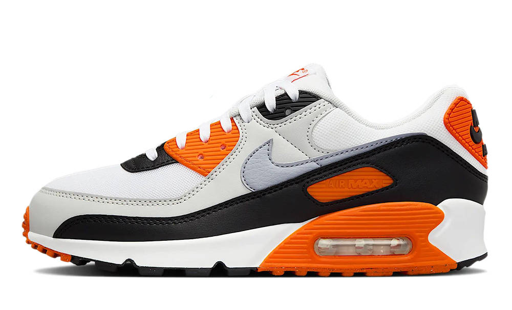 Кросівки Nike Air Max 90 "White/Black/Orange" — фото 1
