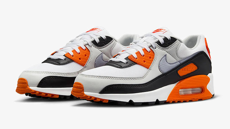 Кросівки Nike Air Max 90 "White/Black/Orange" — фото 3