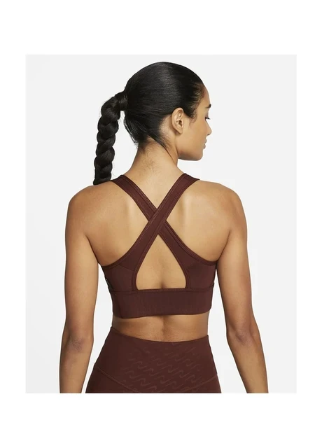 Спортивний топ жіночий Nike Womens Medium-Support 1-Piece Pad Longline Printed Sports Bra Bordo Dm0553-273 (DM0553-273) — фото 2